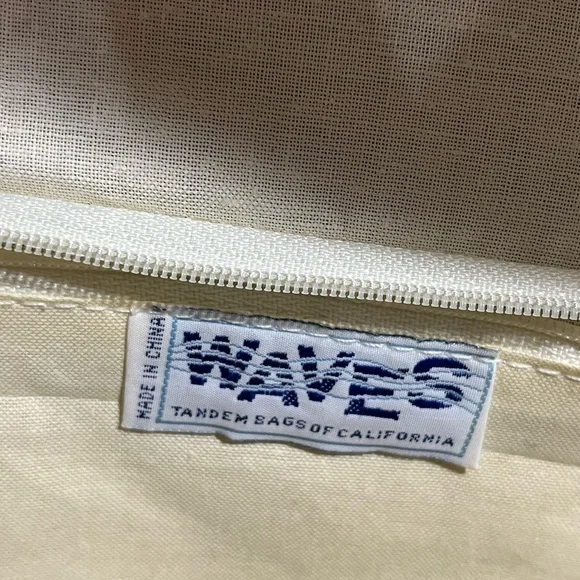 Waves Straw Wicker Purse Envelope Clutch Bag Brown Orange Vintage 70s 80s Lined - Picture 8 of 10